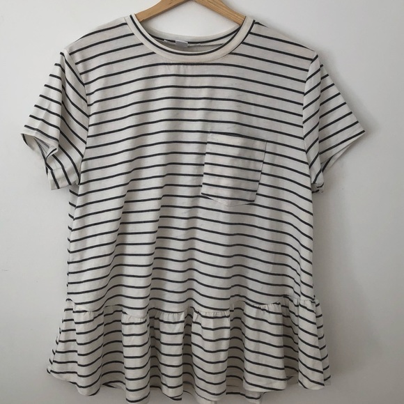 Stripped peplum shirt - Picture 1 of 3